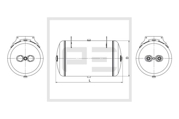 Pe Automotive Luchtreservoir, pneumatisch systeem 296.102-80A