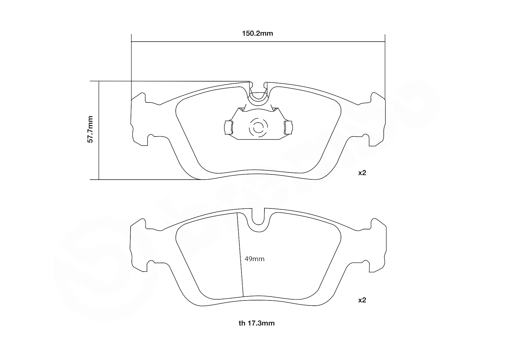 Brembo Remblokset 07.B314.31