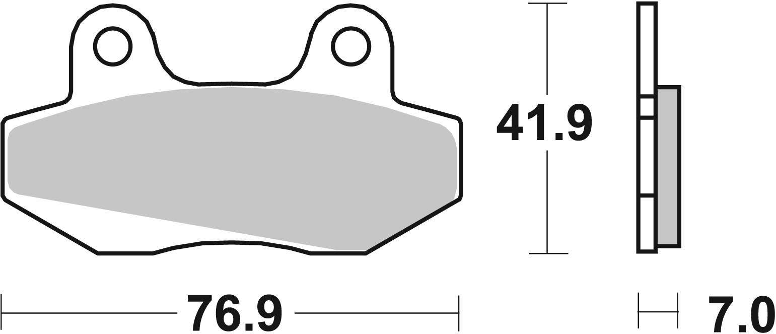 Remblokkenset, schijfrem Brembo 07027