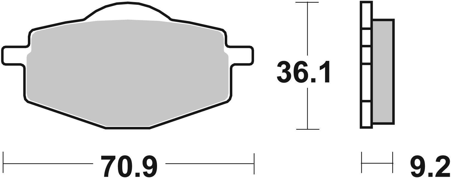 Remblokkenset, schijfrem Brembo 07039