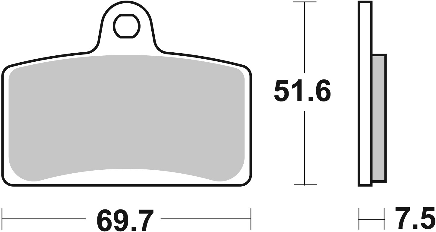 Remblokkenset, schijfrem Brembo 07079XS
