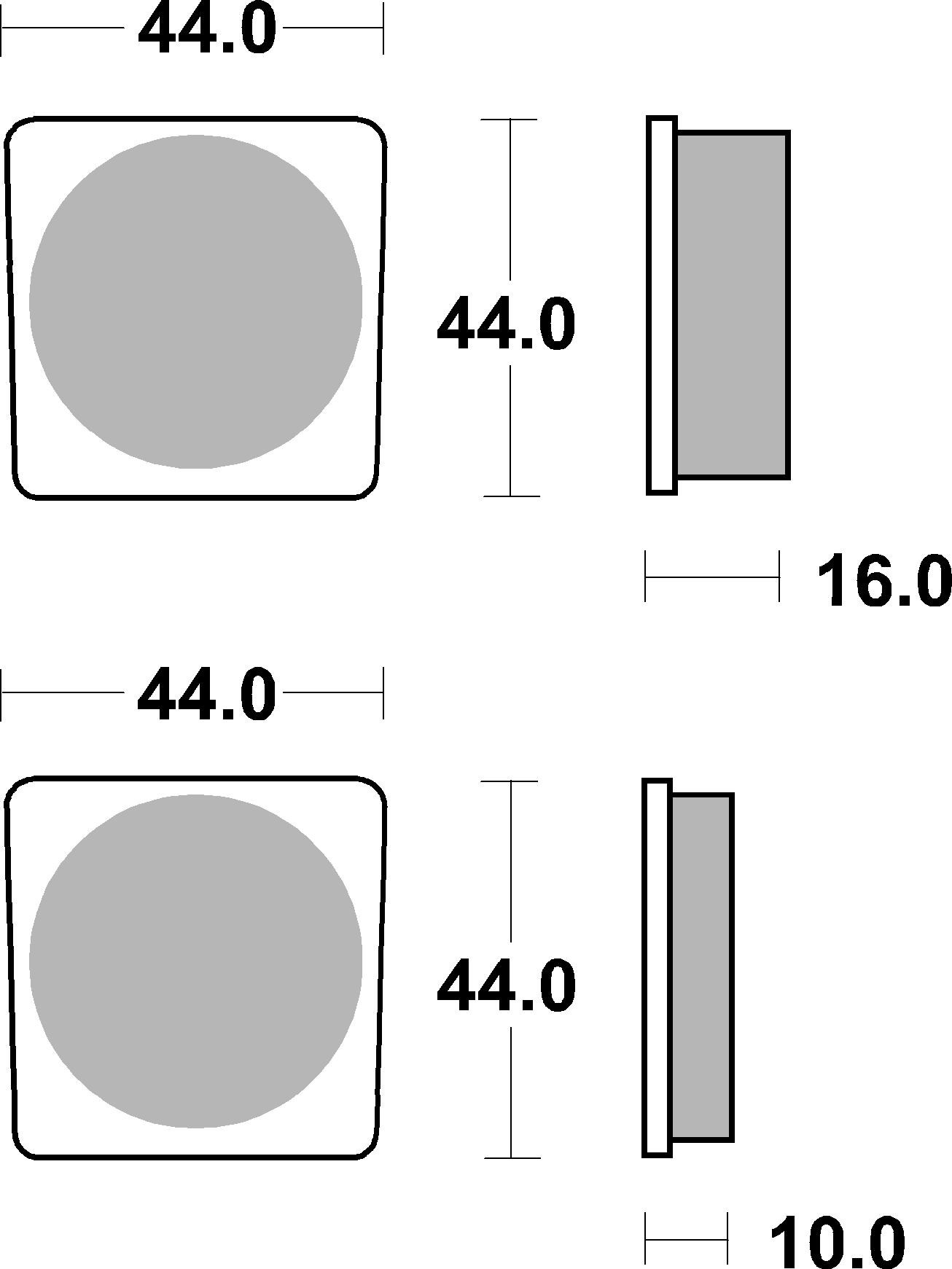 Remblokkenset, schijfrem Brembo 07GR6527