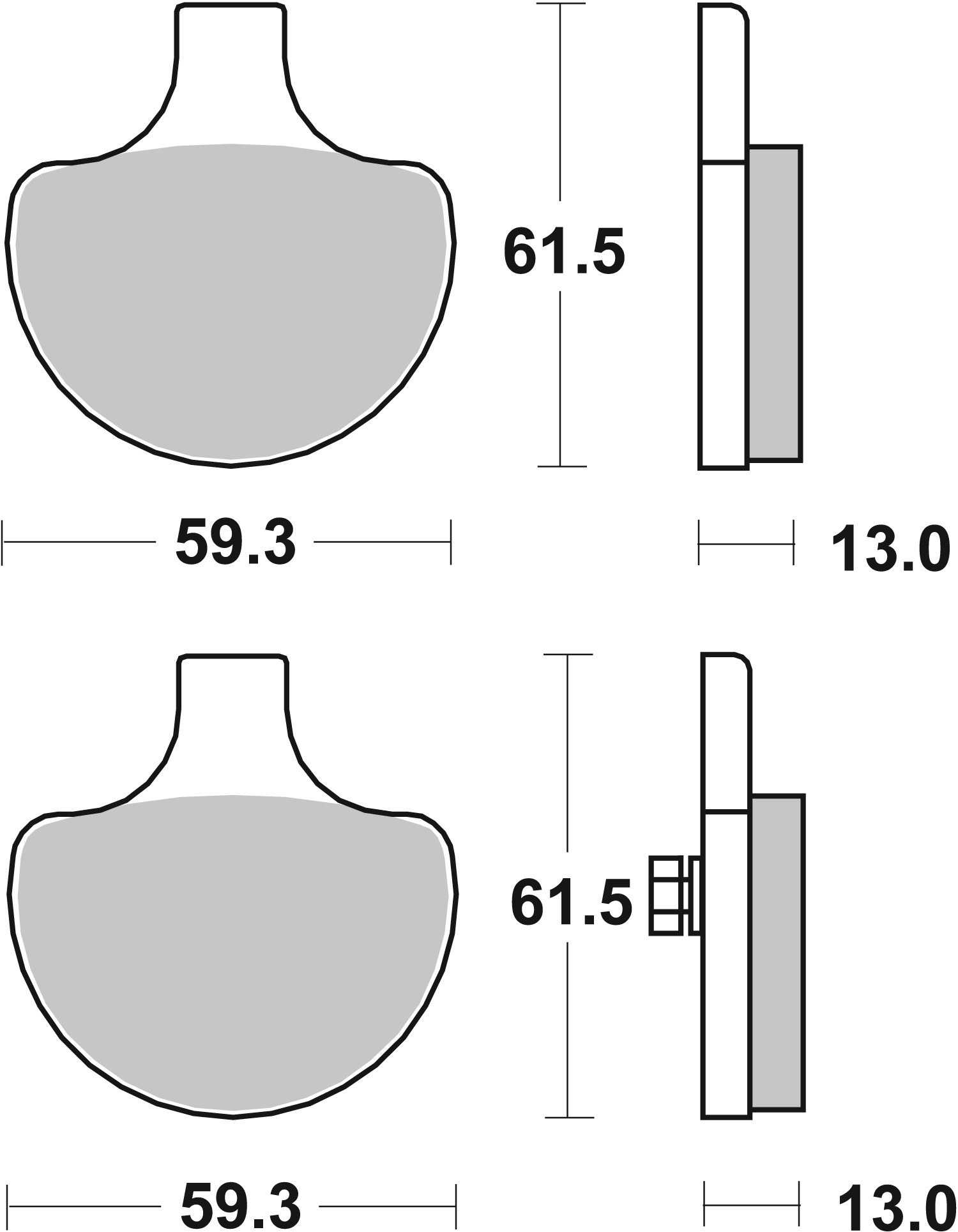 Remblokkenset, schijfrem Brembo 07HD0614