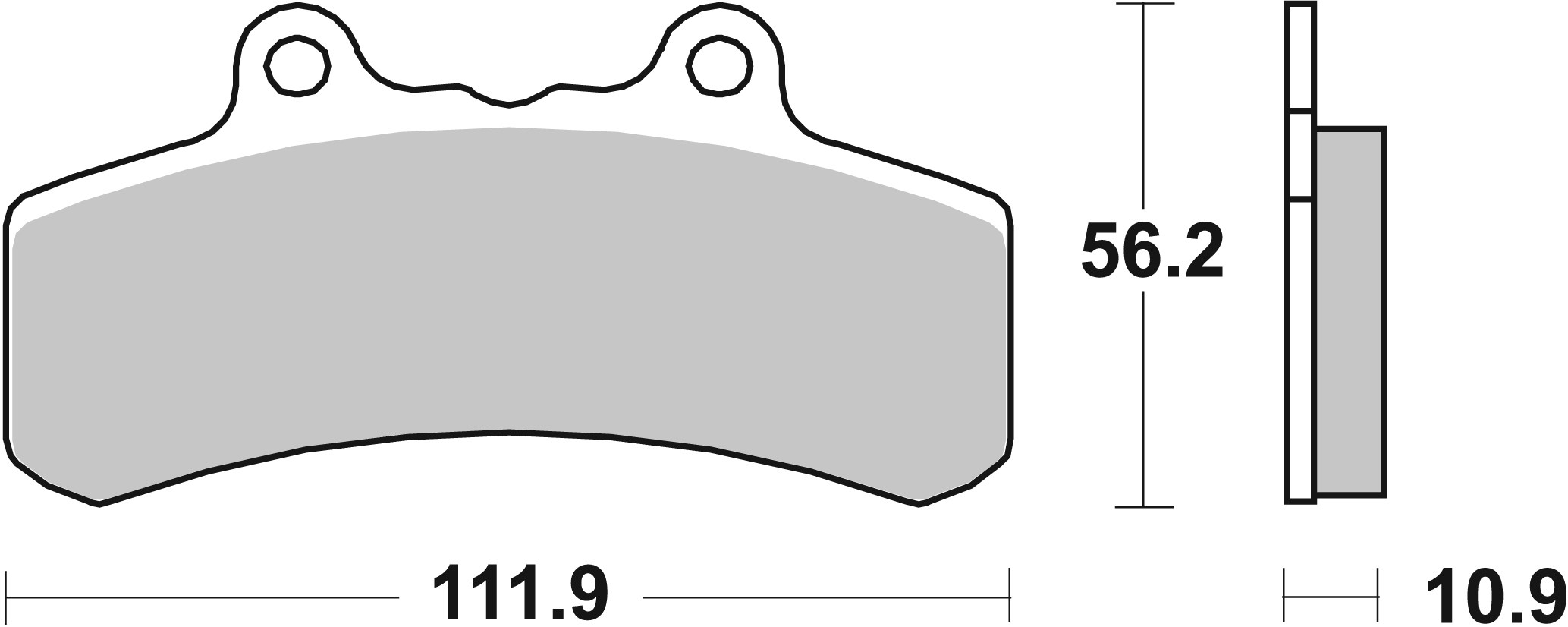 Remblokkenset, schijfrem Brembo 07HD1109