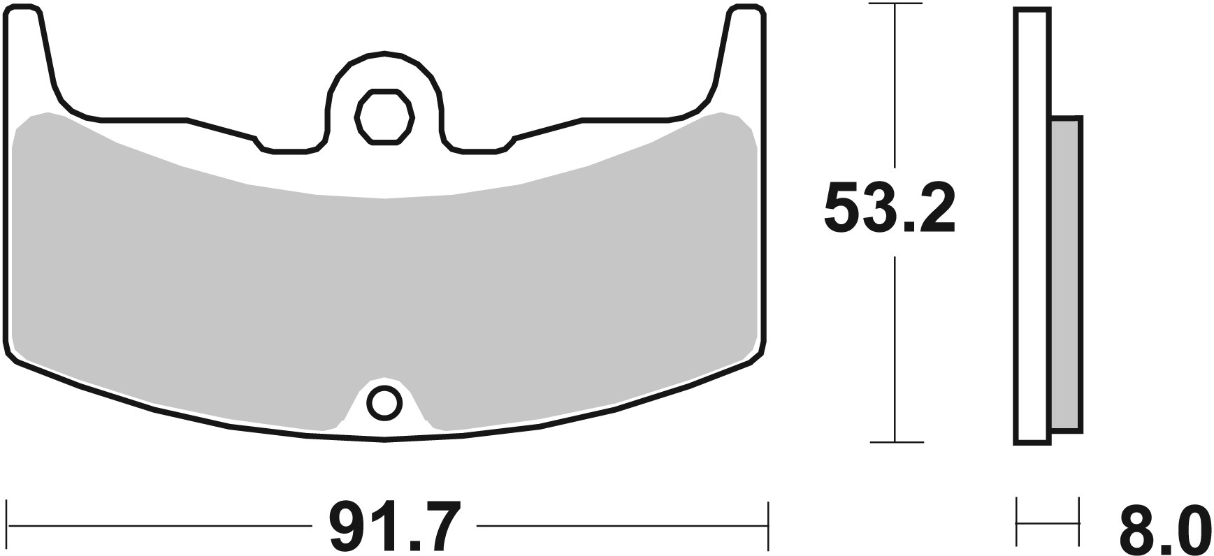 Remblokkenset, schijfrem Brembo 07HO1406