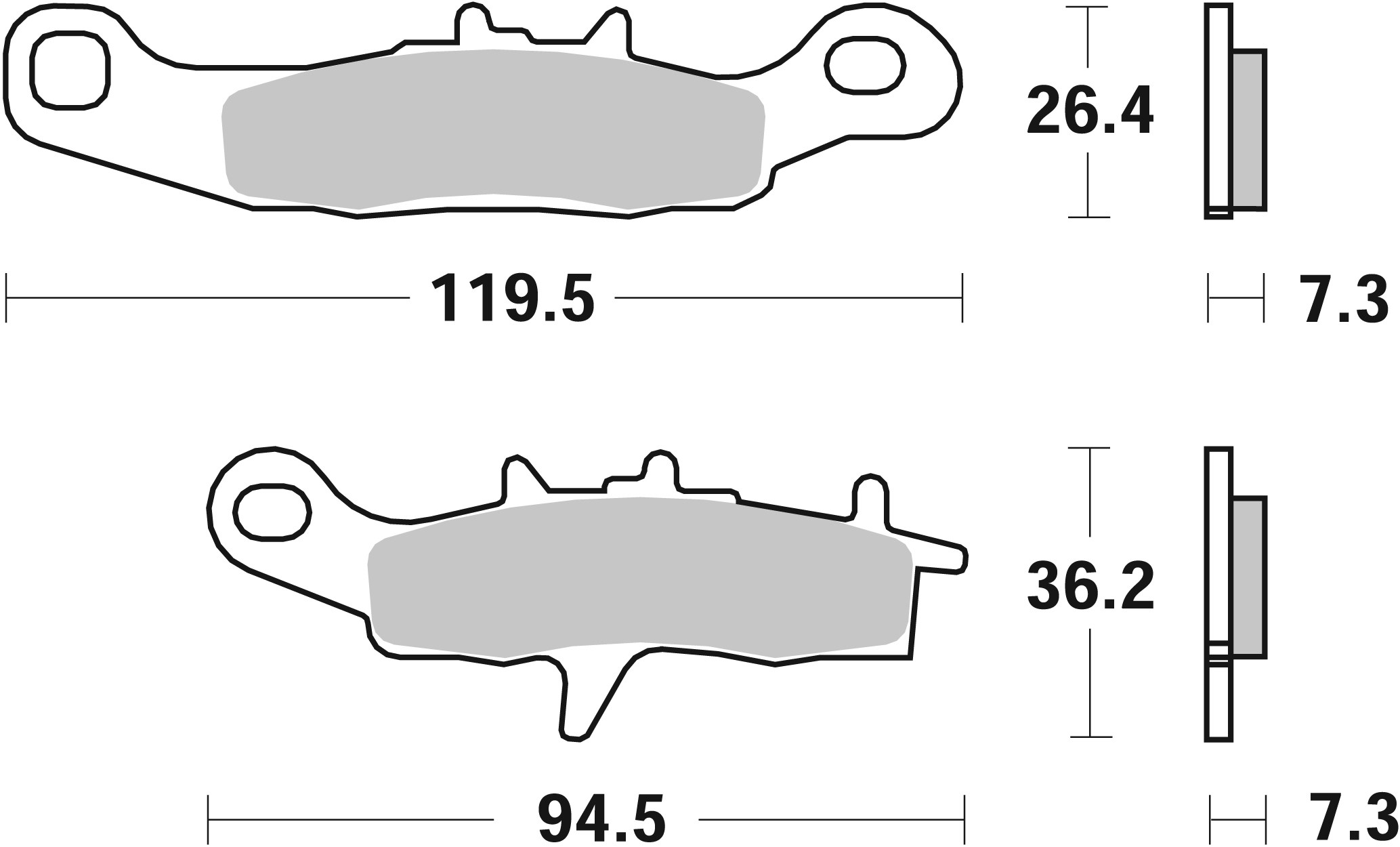 Remblokkenset, schijfrem Brembo 07KA22SD
