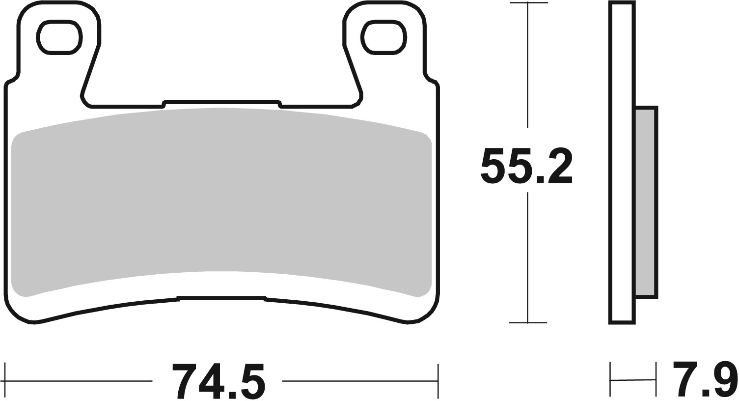 Remblokkenset, schijfrem Brembo 07KA29RC