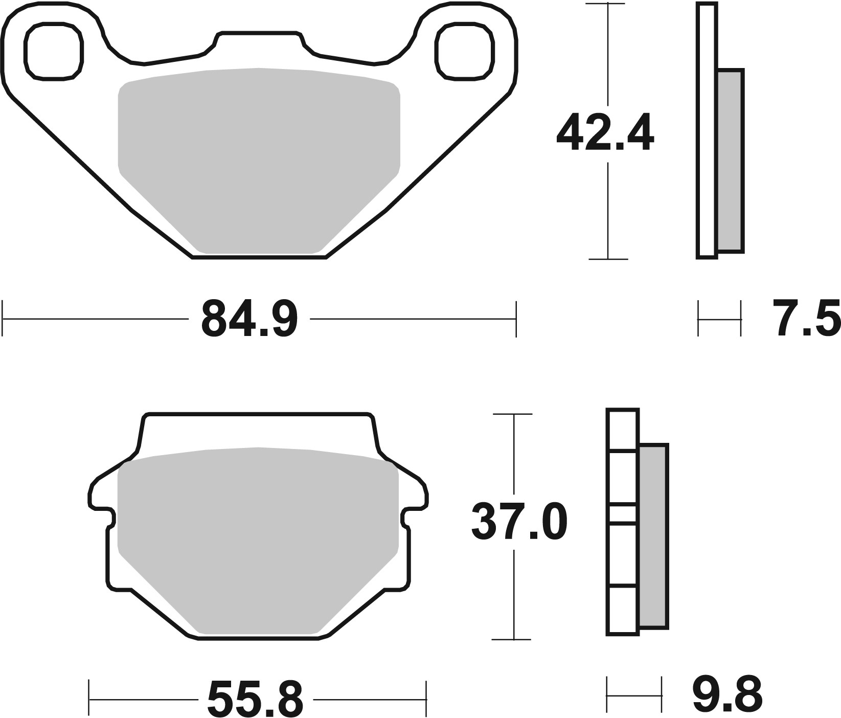 Remblokkenset, schijfrem Brembo 07KS04SX