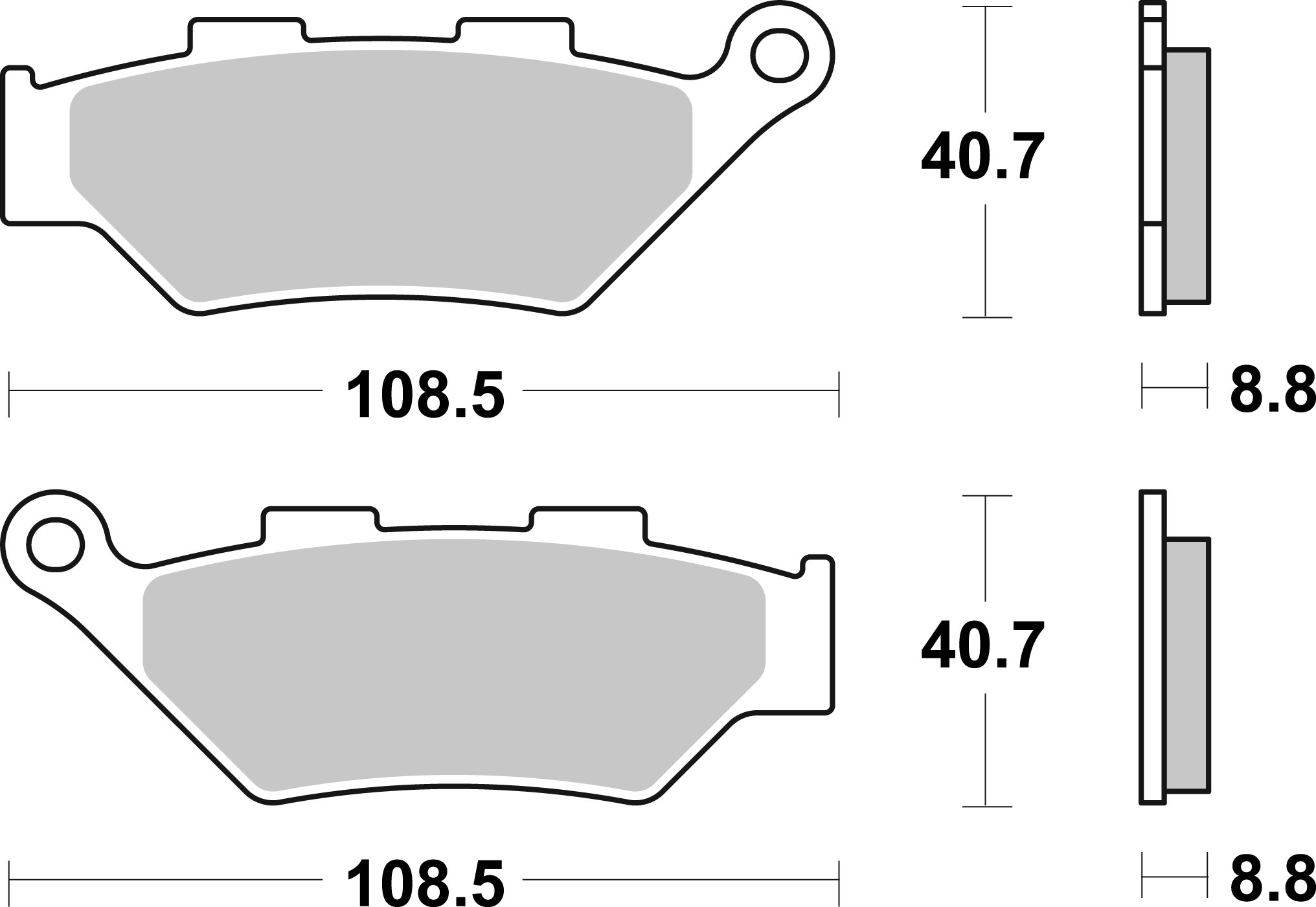 Remblokkenset, schijfrem Brembo 07KS07SA