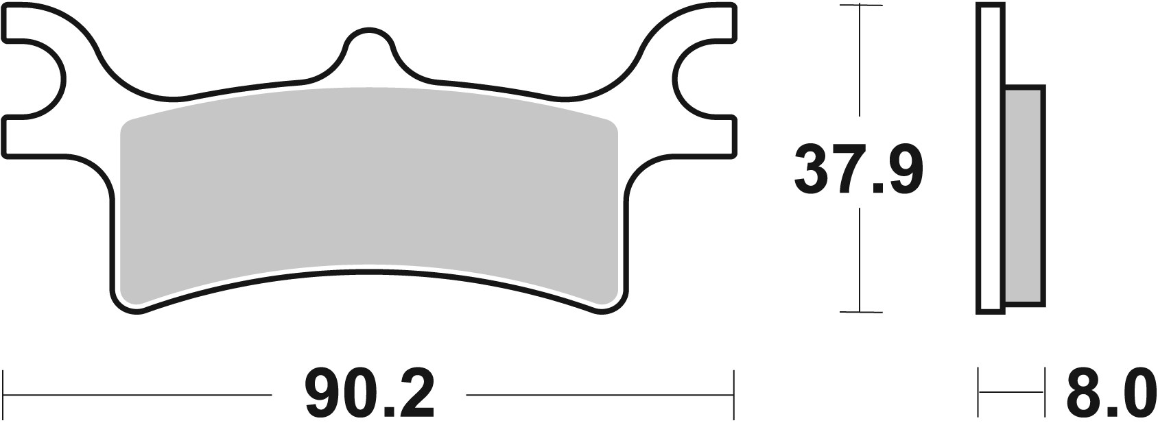 Remblokkenset, schijfrem Brembo 07PO06SD