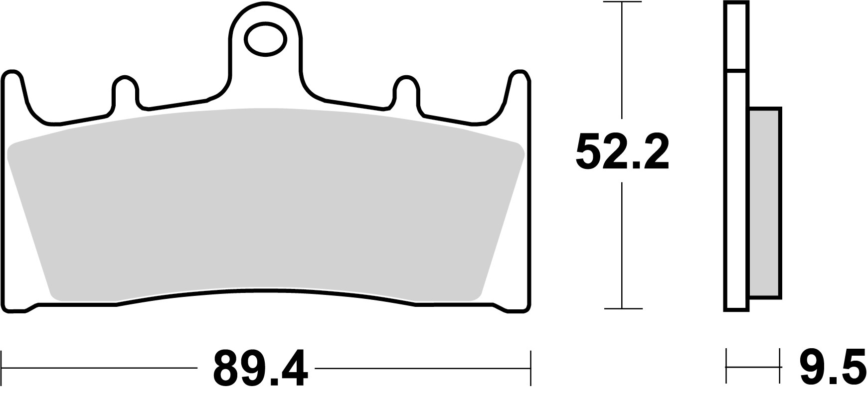 Remblokkenset, schijfrem Brembo 07SU19RC