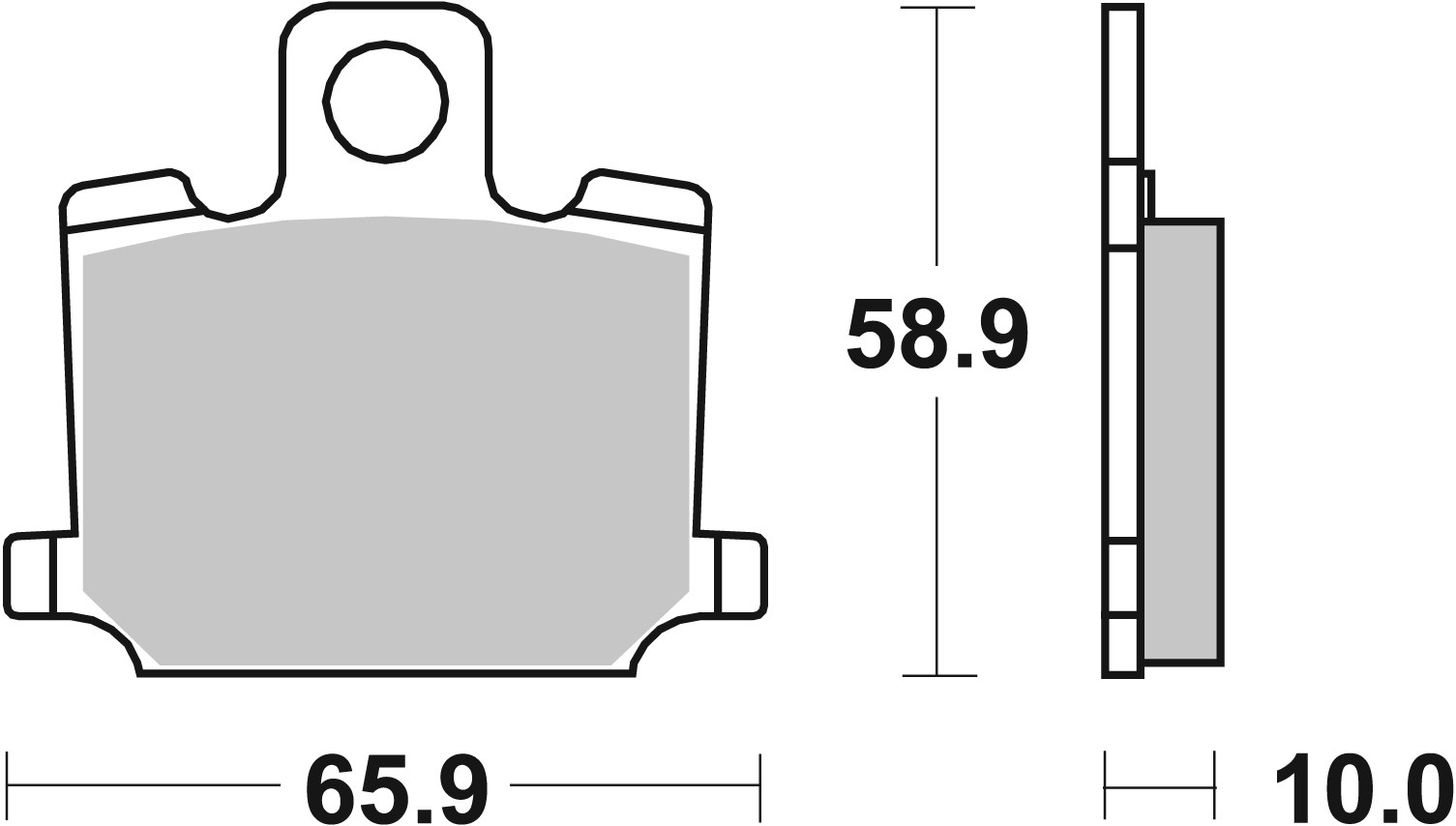 Remblokkenset, schijfrem Brembo 07YA0609