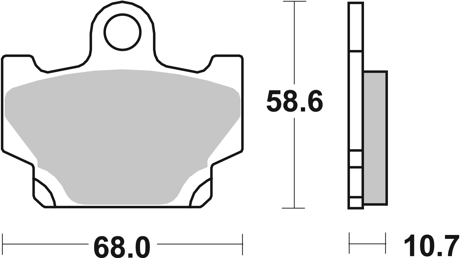 Remblokkenset, schijfrem Brembo 07YA1011