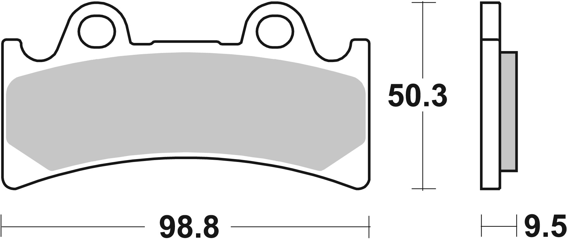 Remblokkenset, schijfrem Brembo 07YA3208