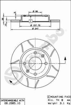 Brembo Remschijven 08.2985.75