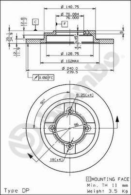 Remschijven Brembo 08.3082.10