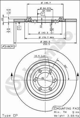 Brembo Remschijven 08.3210.10