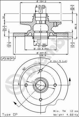 Remschijven Brembo 08.3957.10