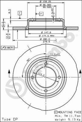 Brembo Remschijven 08.3965.20