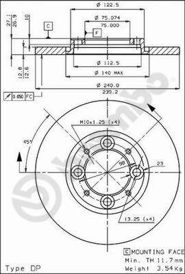 Brembo Remschijven 08.4251.10