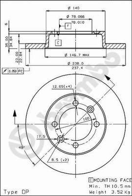 Brembo Remschijven 08.4480.10