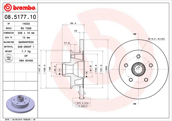 Brembo Remschijven 08.5177.10