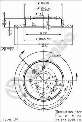 Brembo Remschijven 08.5218.10