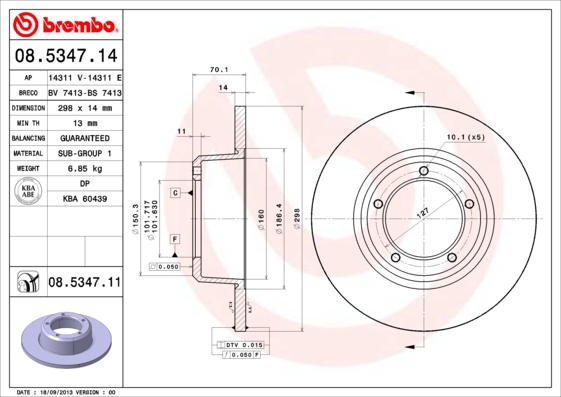 Brembo Remschijven 08.5347.11