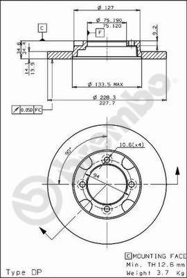 Brembo Remschijven 08.5356.10