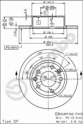 Brembo Remschijven 08.5646.10