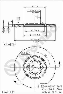 Brembo Remschijven 08.6740.10