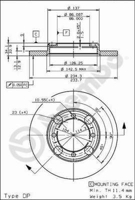 Brembo Remschijven 08.7072.10