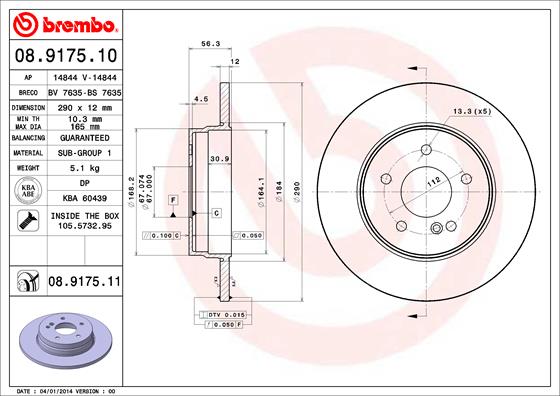 Brembo Remschijven 08.9175.11