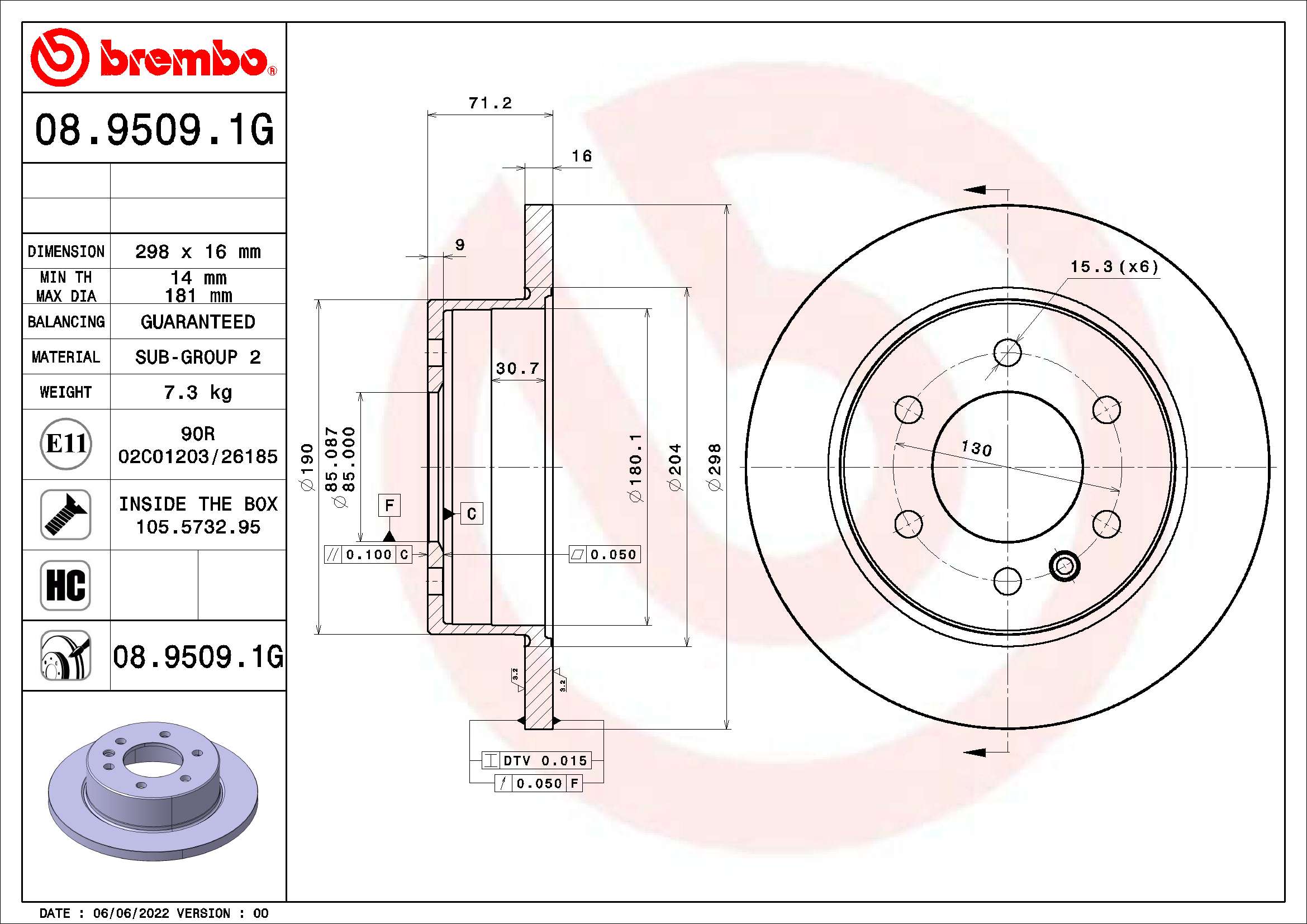 Remschijven Brembo KT 10 028