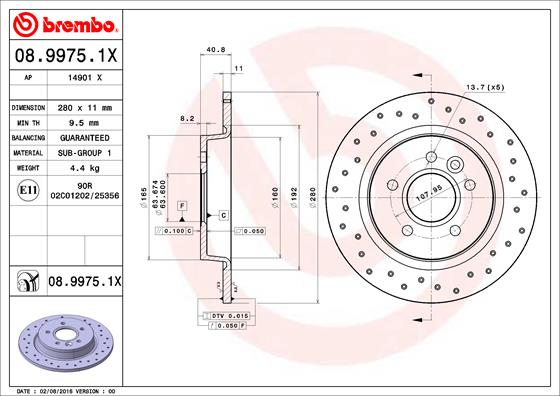 Brembo Remschijven 08.9975.1X