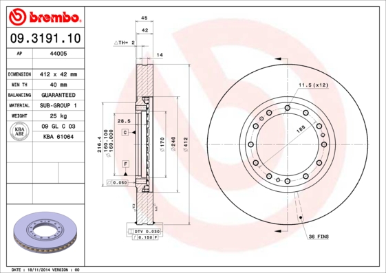 Brembo Remschijven 09.3191.10