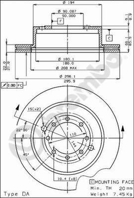 Brembo Remschijven 09.3797.10