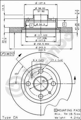 Brembo Remschijven 09.4289.10