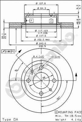 Brembo Remschijven 09.4289.20