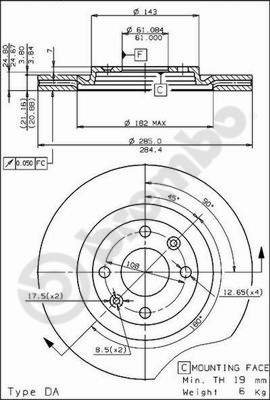 Remschijven Brembo 09.4626.20