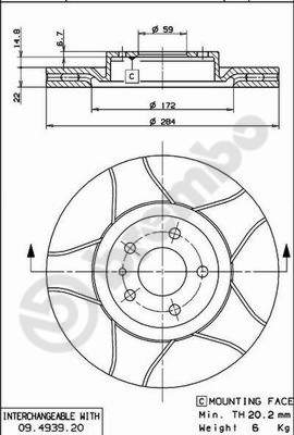 Remschijven Brembo 09.4939.76