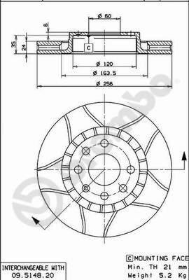 Brembo Remschijven 09.5148.76