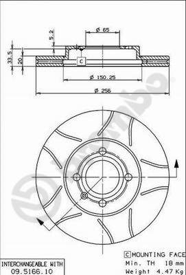 Brembo Remschijven 09.5166.75