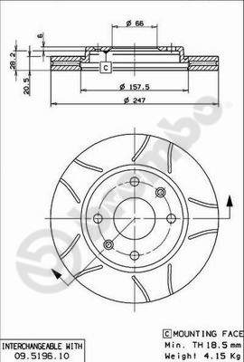 Brembo Remschijven 09.5196.75