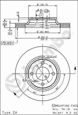 Brembo Remschijven 09.5307.10