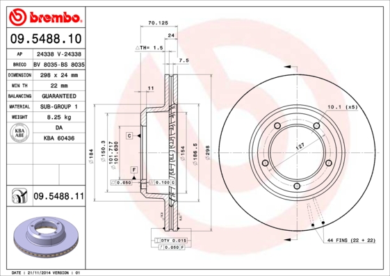 Brembo Remschijven 09.5488.10