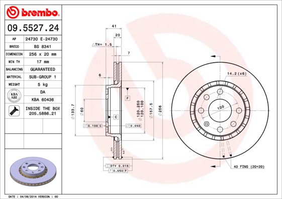 Brembo Remschijven 09.5527.24