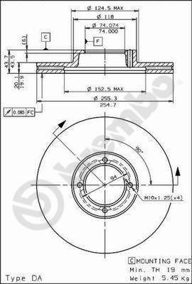 Remschijven Brembo 09.5677.10