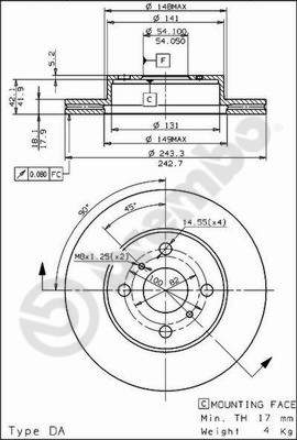 Brembo Remschijven 09.5703.10