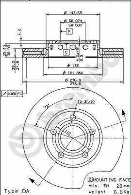 Brembo Remschijven 09.5734.10